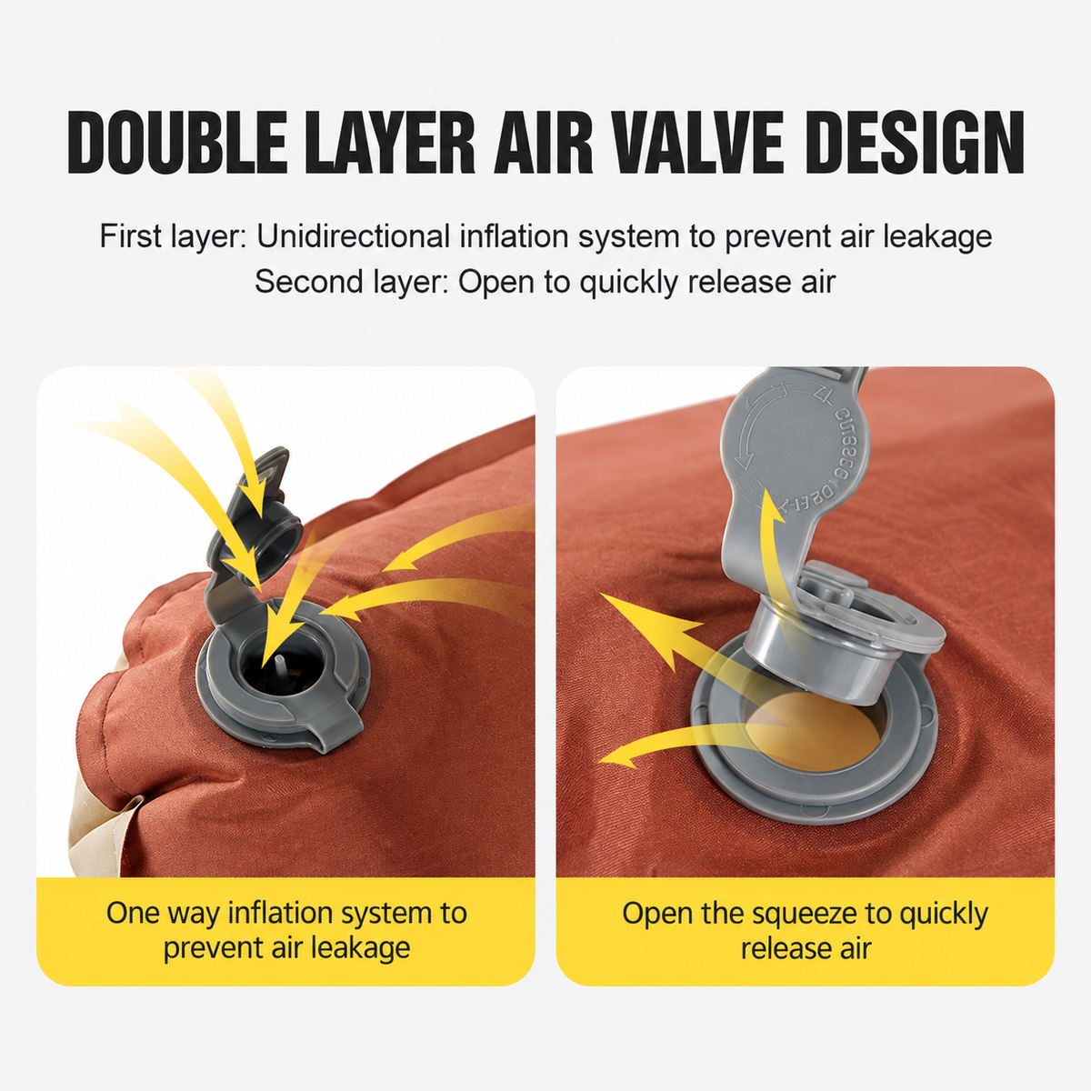 Self-Inflating Camping Pillow
