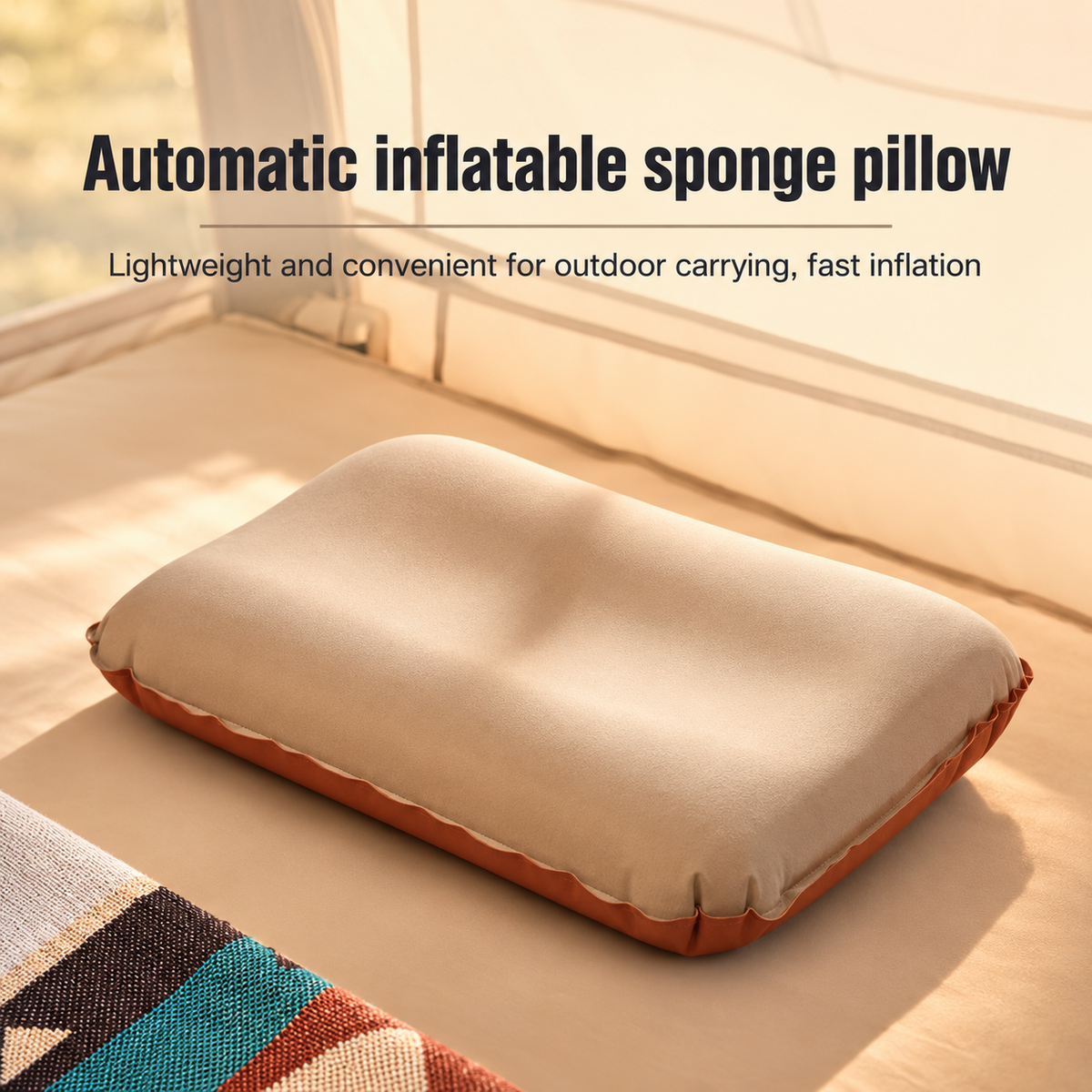 Self-Inflating Camping Pillow