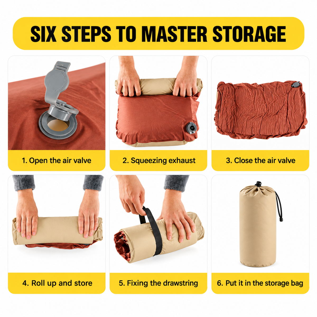 Self-Inflating Camping Pillow
